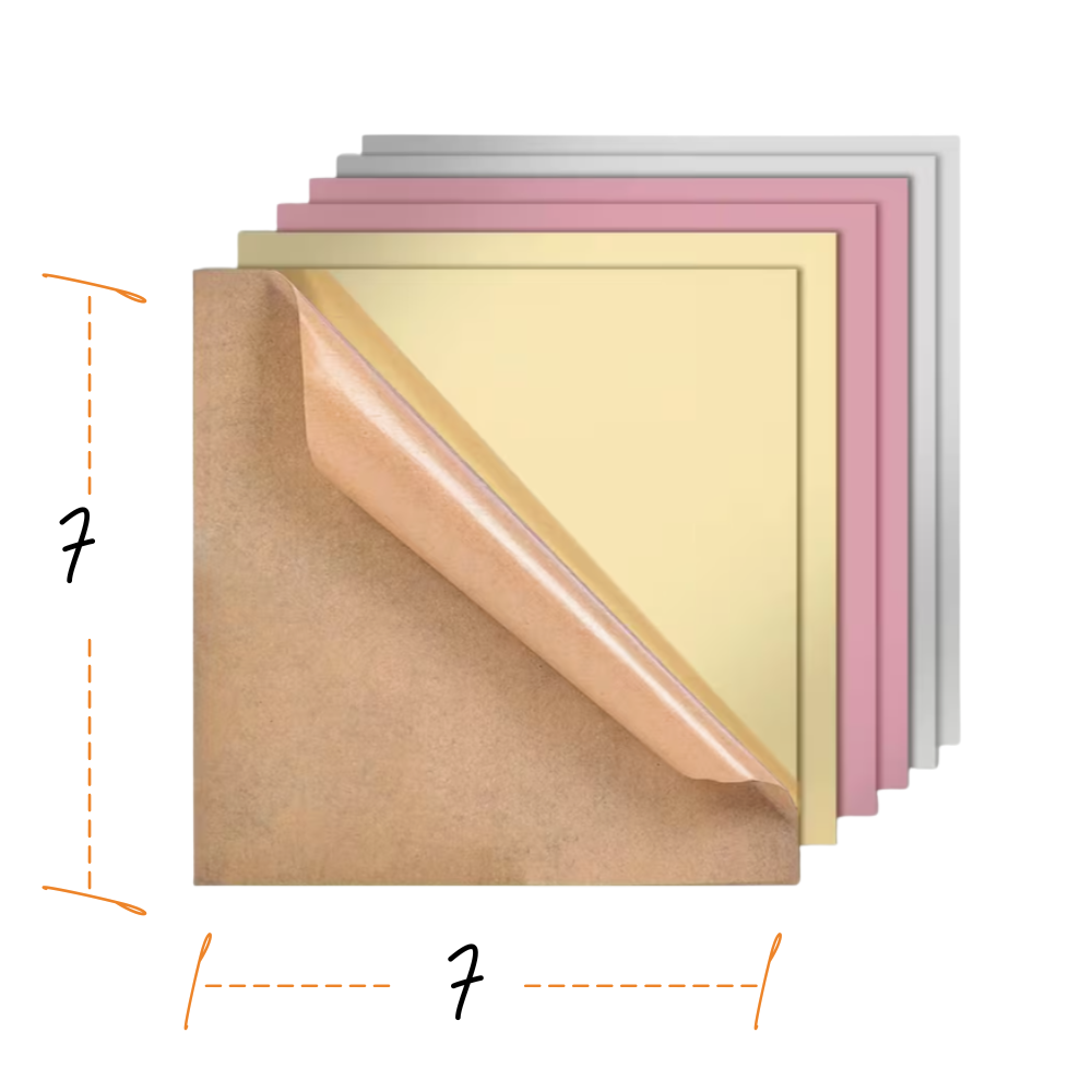 Gold/Rose/Silver Mirror Acrylic Sheets 6pcs Set - Seller Supplies My Custom Designs