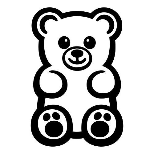 Gummy Bear Outline - Digital File - XCS Friendly Digital My Custom Designs PDF