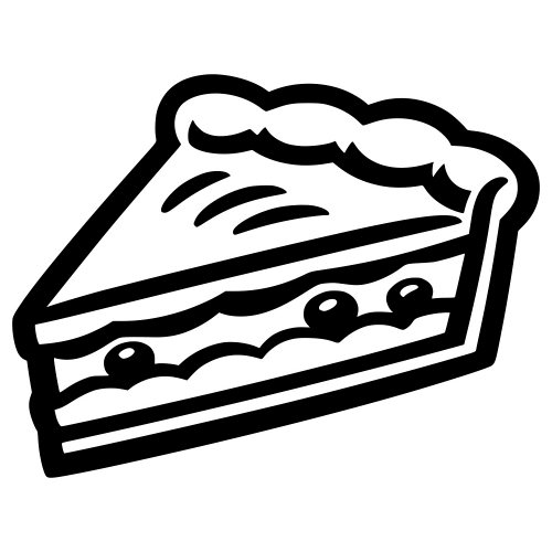 Pie Slice Sketch - Digital File - XCS Friendly
