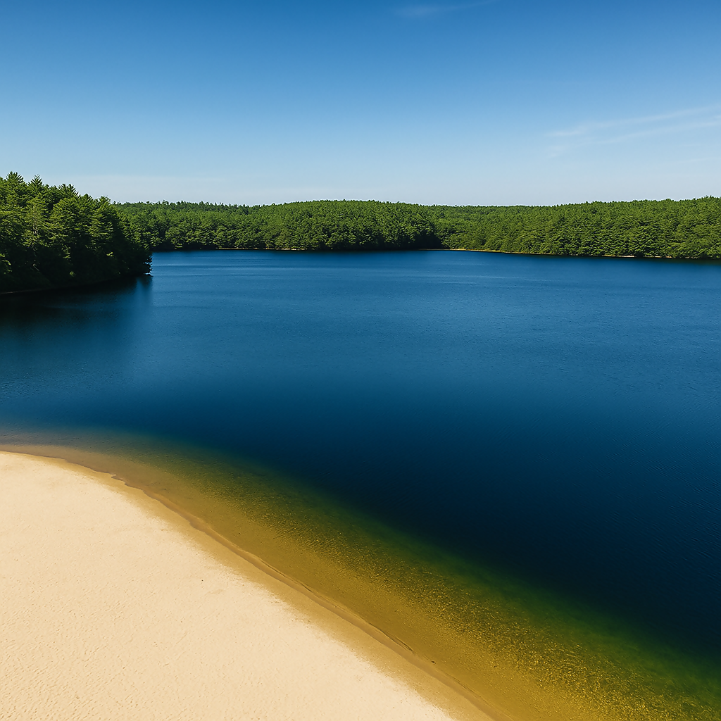 Walden Pond - Walden Pond State Reservation - Massachusetts United States - Rendered - Digital File Digital My Custom Designs PDF