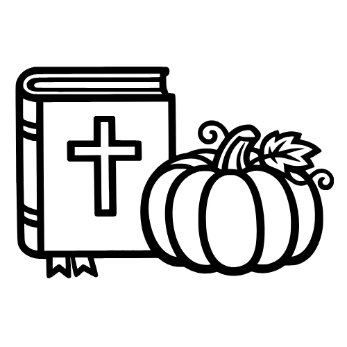 Bible with Pumpkin - Vector Graphics - Digital File