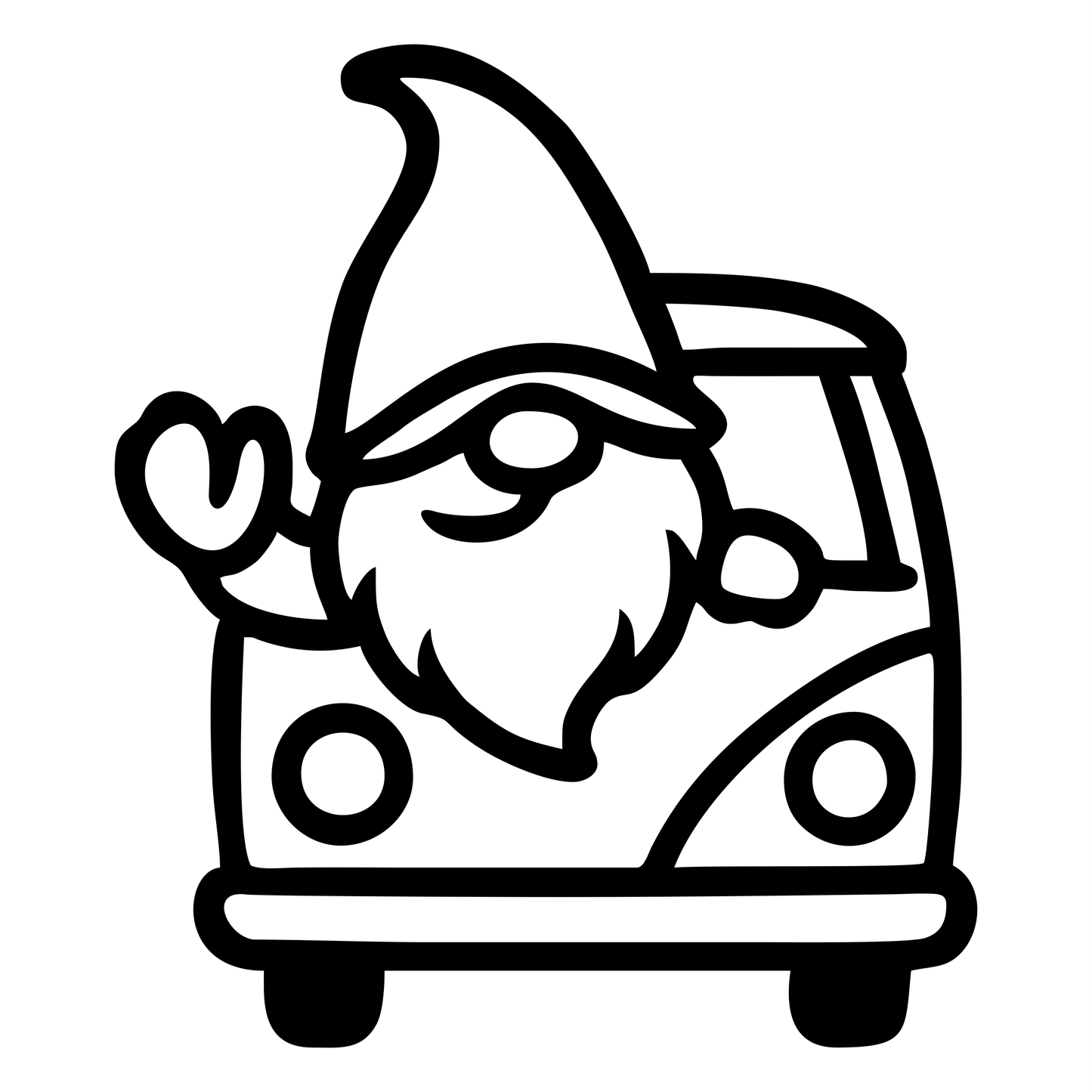 Cartoon Van Gnome - Digital File - XCS Friendly Digital My Custom Designs PNG