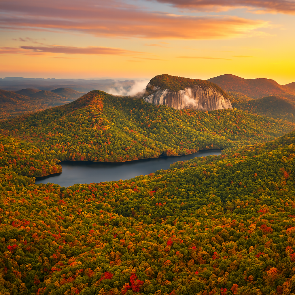 Table Rock - Blue Ridge Mountains - South Carolina United States - Rendered - Digital File Digital My Custom Designs PDF