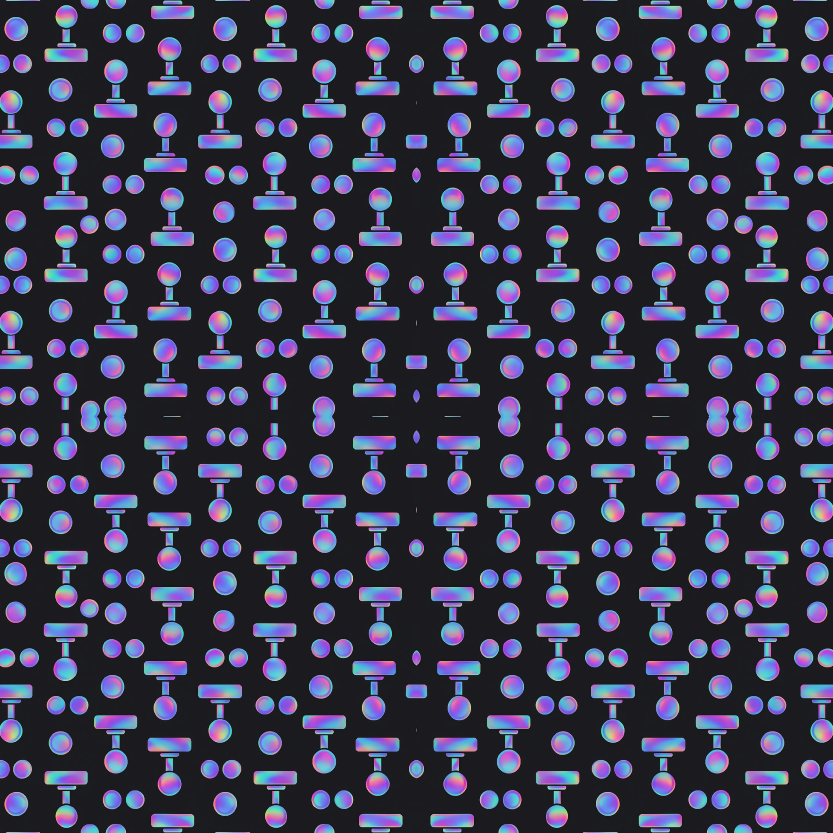 Gaming and Pop Culture - Holographic Arcade Joystick - Pattern - Digital File Digital My Custom Designs PDF