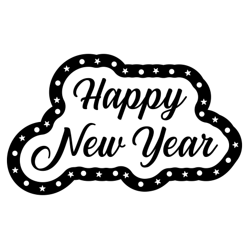 Happy New Year Sign - Digital File - XCS Friendly Digital My Custom Designs PDF