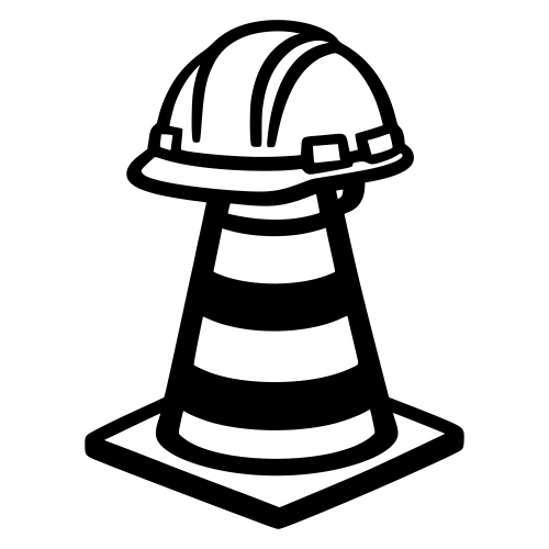 Safety Cone with Hard Hat Illustration - Vector Graphics - Digital File Digital My Custom Designs PDF