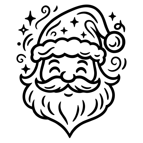 Santa Beard Outline - Digital File - XCS Friendly Digital My Custom Designs PDF