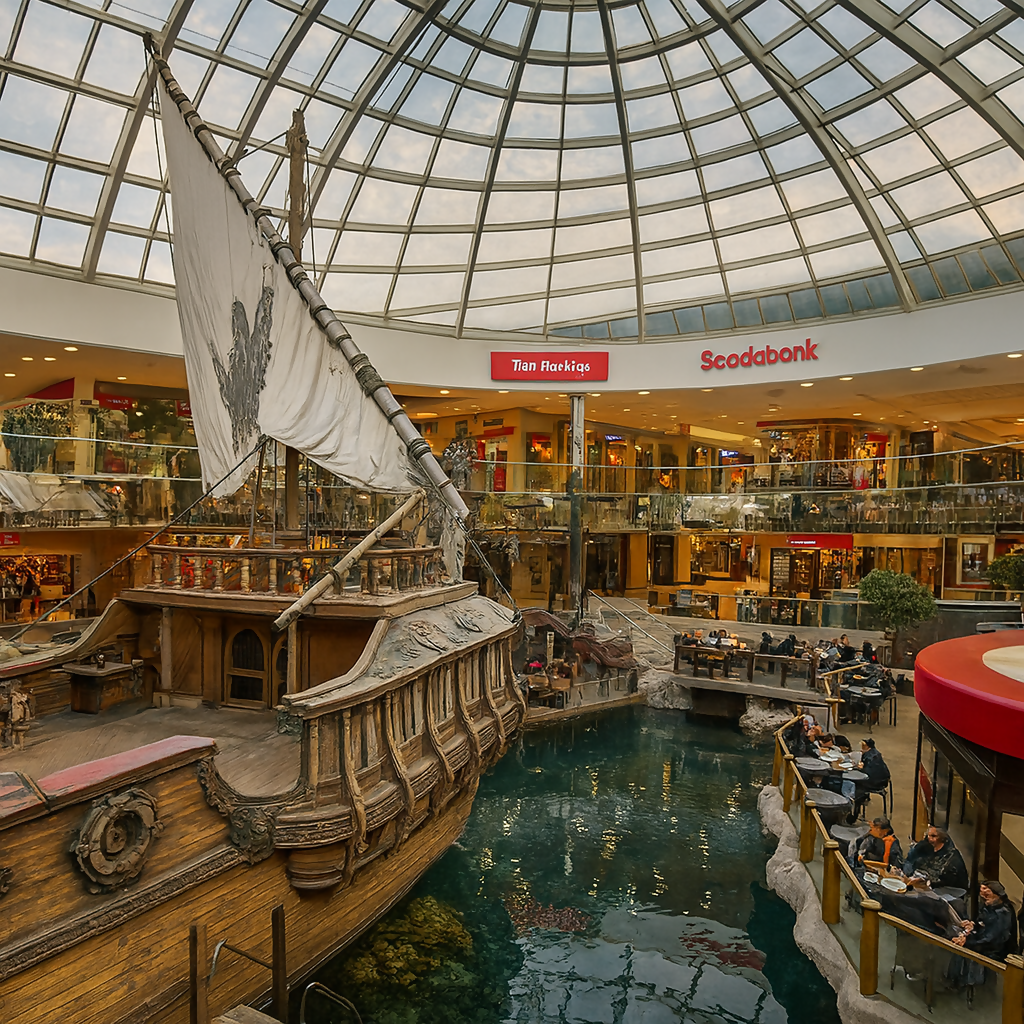 Pirate Ship Atrium - West Edmonton Mall - Alberta Canada- Rendered - Digital File Digital My Custom Designs PDF