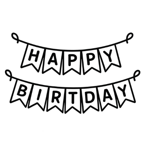 Birthday Banner Design - Digital File - XCS Friendly Tumbler My Custom Designs PNG