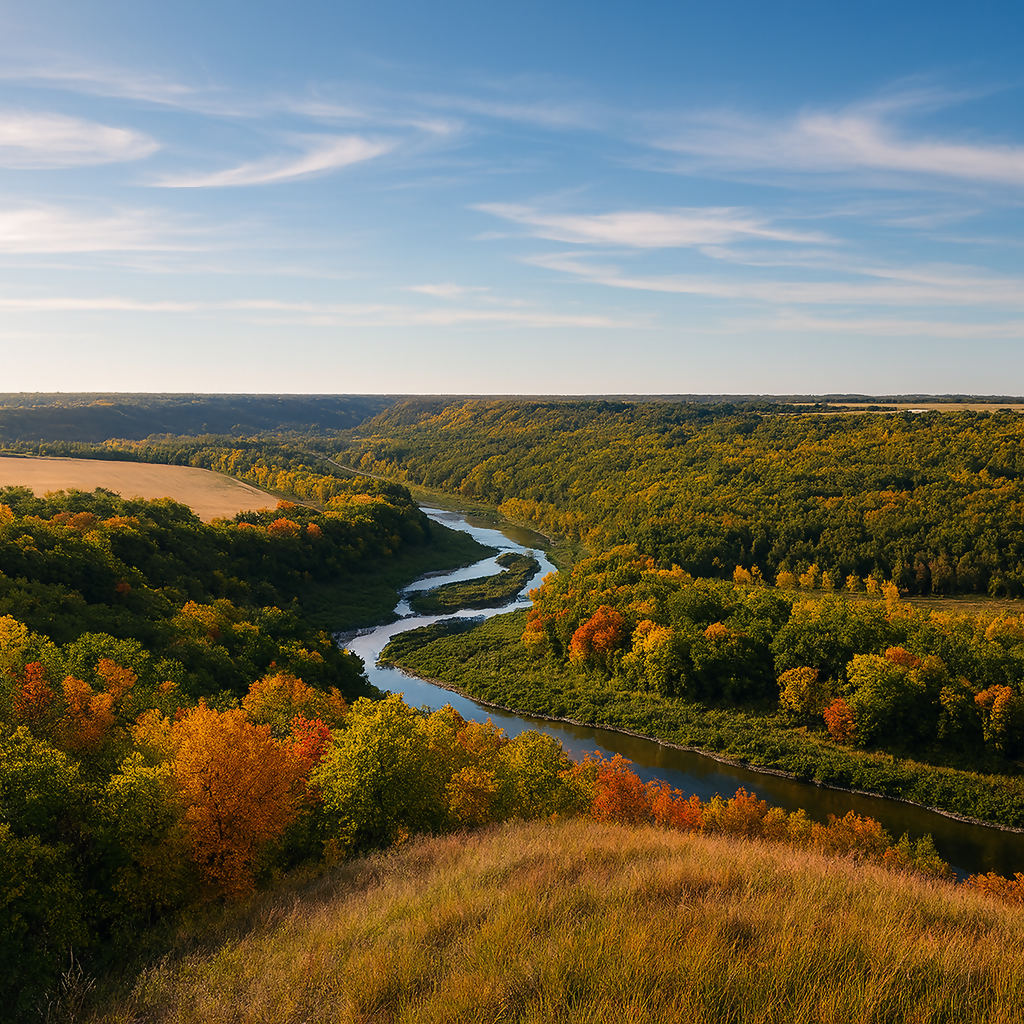 Pembina Gorge State Recreation Area - North Dakota United States - Rendered - Digital File