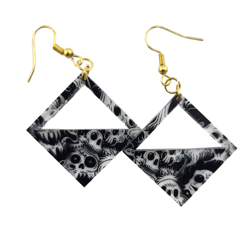 Hyper Triangle Ghoul Earrings My Custom Designs