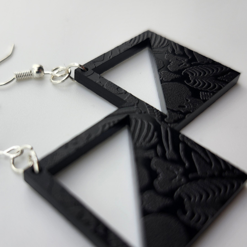 Hyper Triangle Skeleton Parts Earrings My Custom Designs