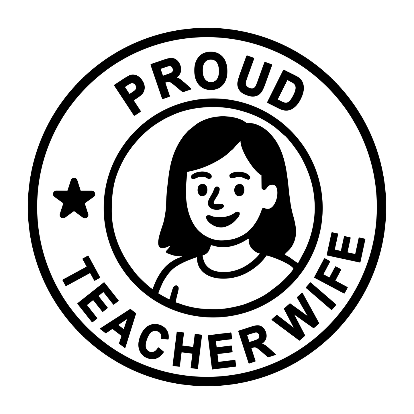Proud Teacher Wife - Digital File - XCS Friendly Tumbler My Custom Designs PNG