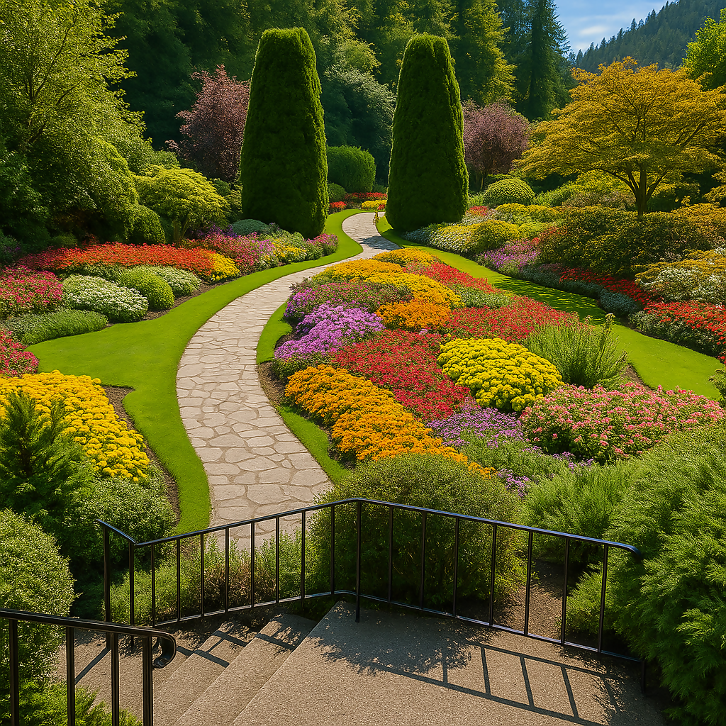 The Butchart Gardens - British Columbia Canada - Rendered - Digital File Digital My Custom Designs PDF