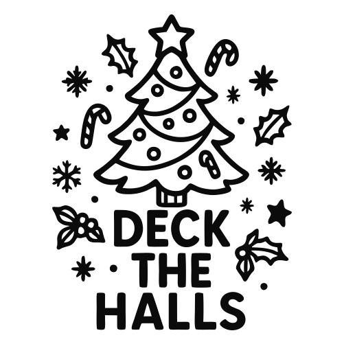 Deck the Halls - Digital File - XCS Friendly Digital My Custom Designs PDF