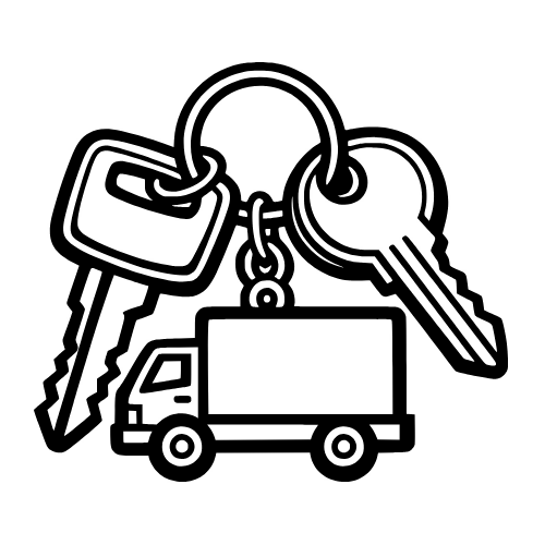 Truck Keys with Keychain - Vector Graphics - Digital File Digital My Custom Designs PDF