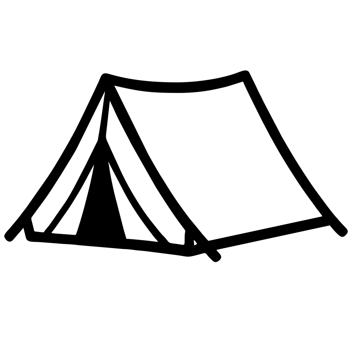 Tent Outline Sketch- Digital File - XCS Friendly Digital My Custom Designs PNG