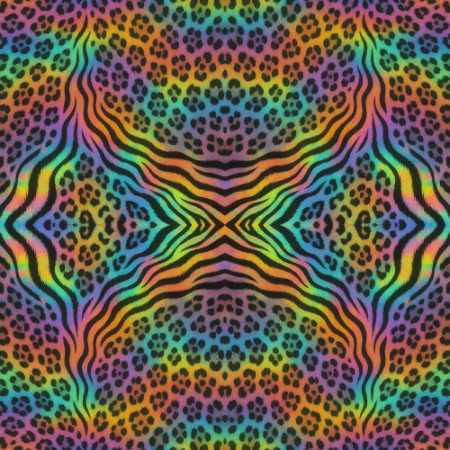 Animal and Wildlife - Tiger And Leopard Print Hybrid With Holographic Overlay - Pattern - Digital File Digital My Custom Designs PDF