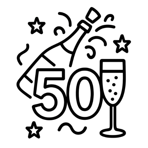 Birthday Champagne Design 50 - Digital File - XCS Friendly Tumbler My Custom Designs PNG