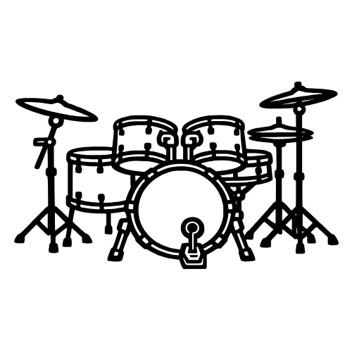 Drum Set Sketch - Digital File - XCS Friendly Digital My Custom Designs PDF