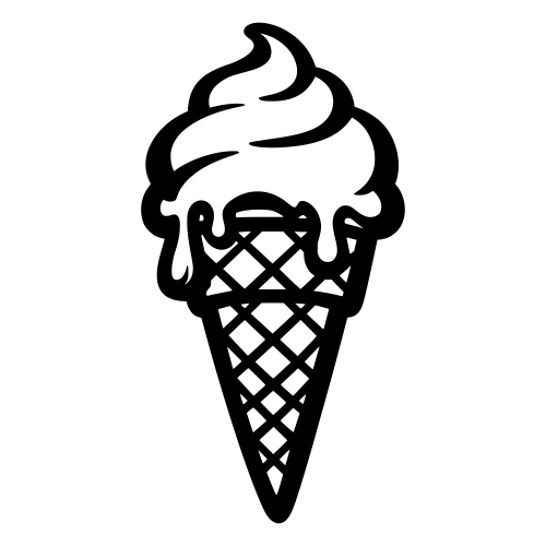 Ice Cream Cone with Drip - Digital File - XCS Friendly Digital My Custom Designs PDF
