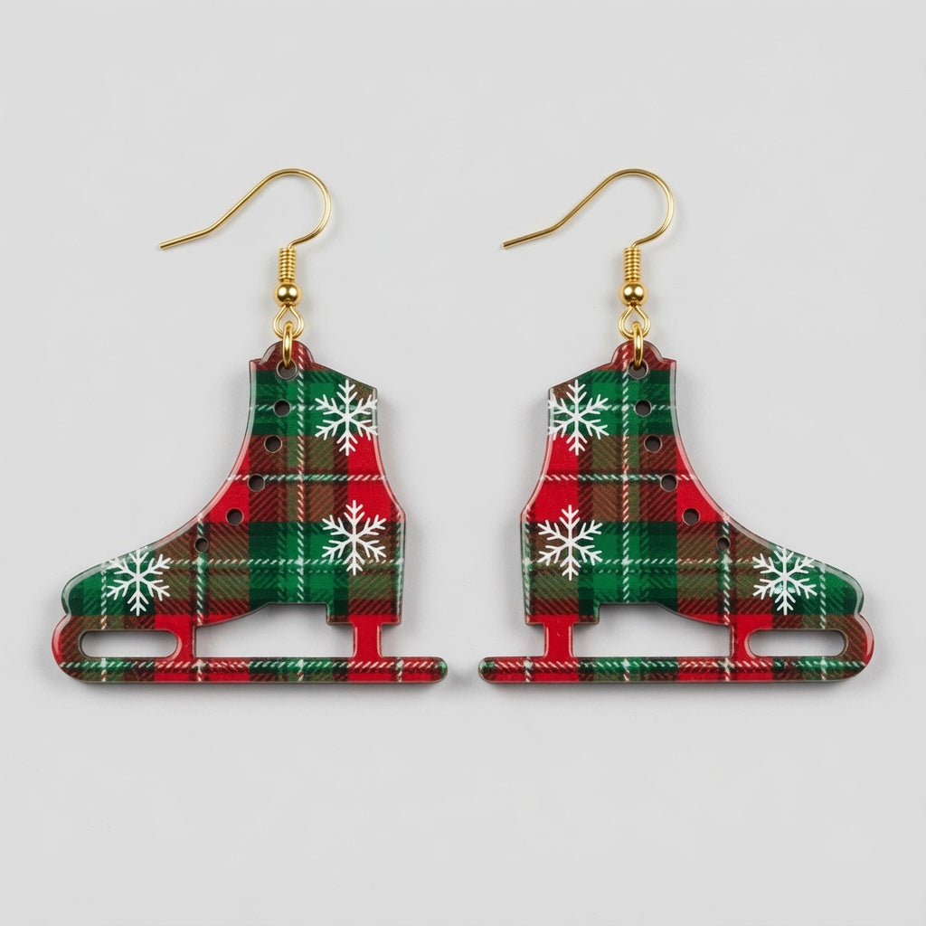 Ice Skate Earrings Design - Digital File - SVG - Digital