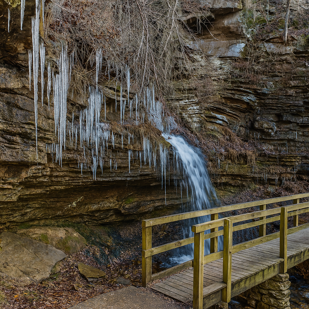 Twin Falls - Devil's Den State Park - Arkansas United States - Rendered - Digital File Digital My Custom Designs PDF