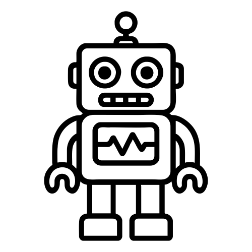 Cartoon Robot Toy - Digital File - XCS Friendly Tumbler My Custom Designs PNG