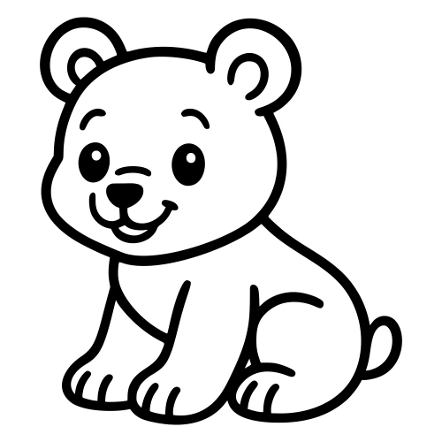 Cartoon Bear Cub - Digital File - XCS Digital File Digital My Custom Designs PDF