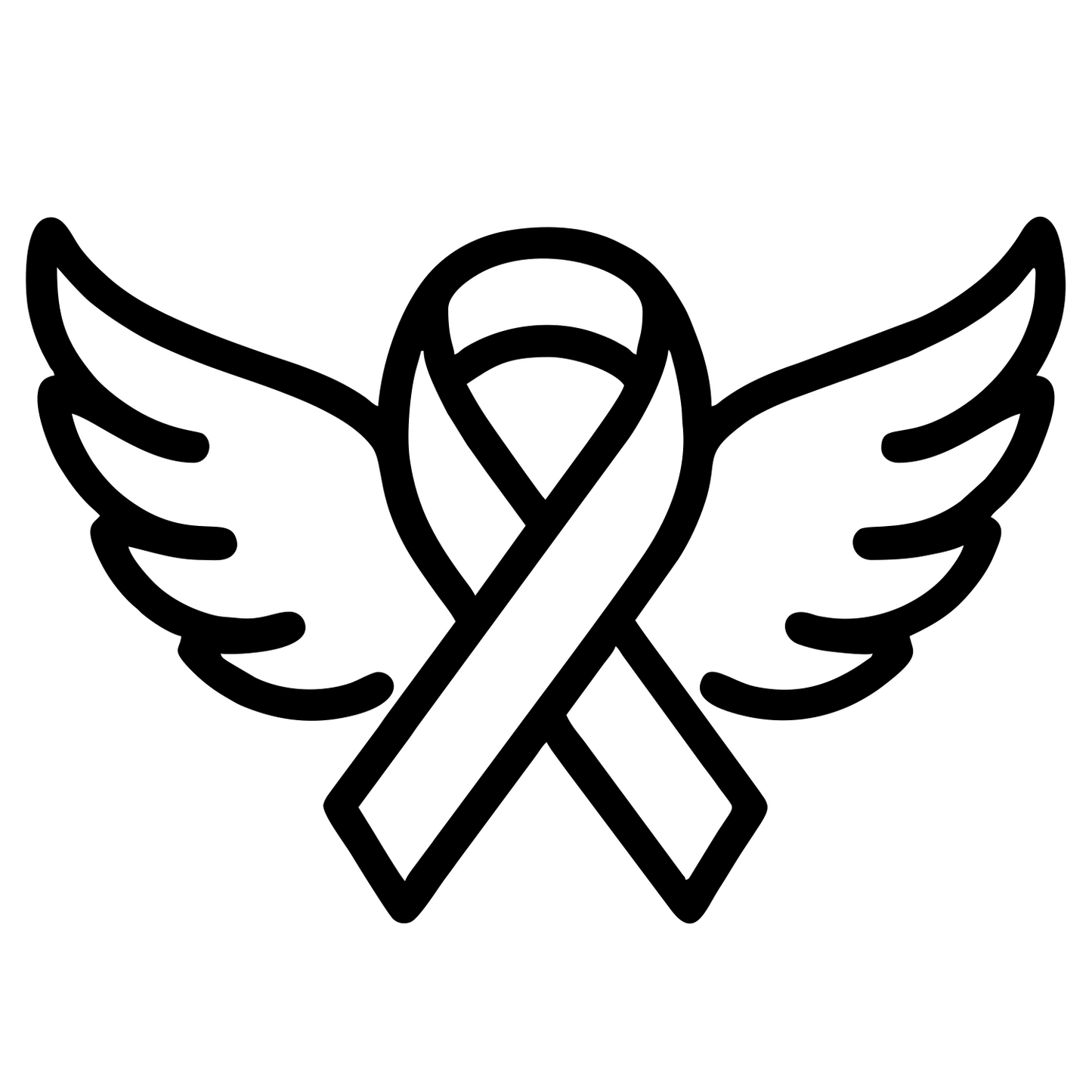 Ribbon with Wings - Digital File - XCS Friendly Digital My Custom Designs PNG