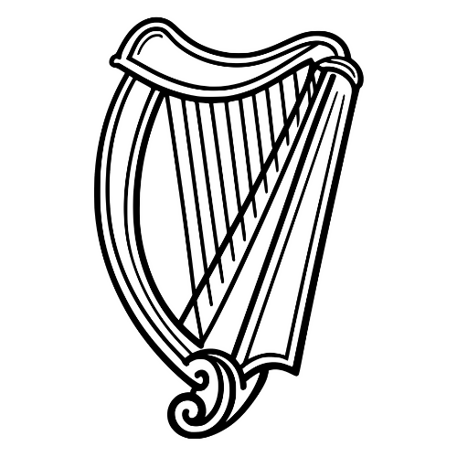Irish Harp Design - Digital File - XCS Friendly Digital My Custom Designs PDF