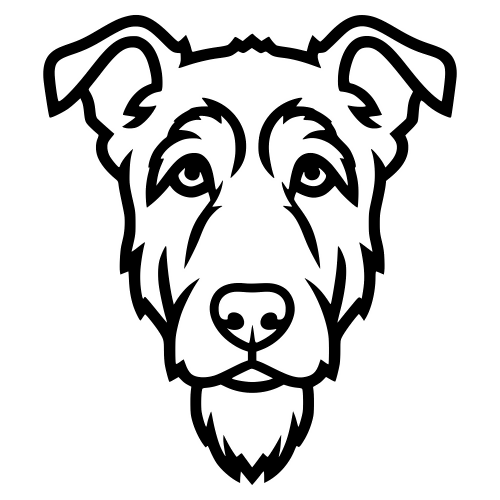 Irish Wolfhound Face - Digital File - XCS Friendly Digital My Custom Designs PDF