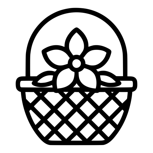 Basket With Floral Design - Digital File - XCS Friendly Digital My Custom Designs PDF