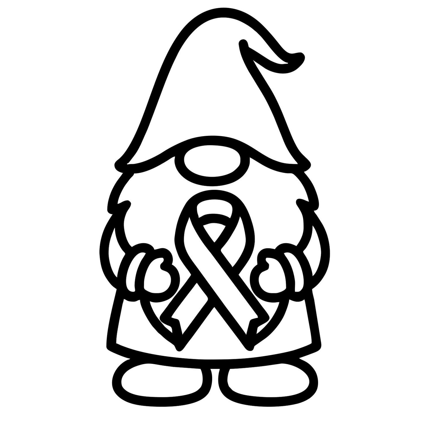 Cartoon Ribbon Gnome - Digital File - XCS Friendly Digital My Custom Designs PNG
