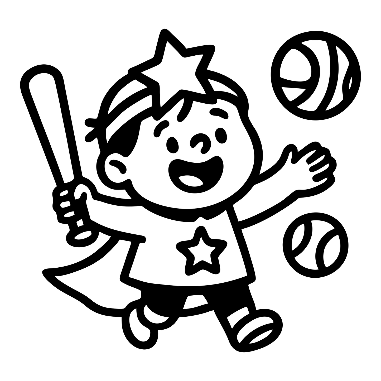 Funny Sports Star - Digital File - XCS Friendly Tumbler My Custom Designs PNG