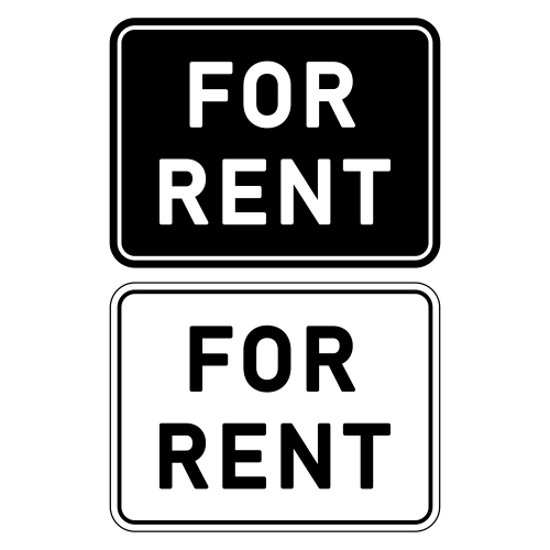 For Rent Sign - Digital File - XCS Friendly