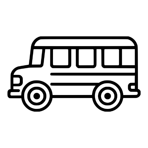 School Bus Outline - Digital File - XCS Friendly Tumbler My Custom Designs PNG