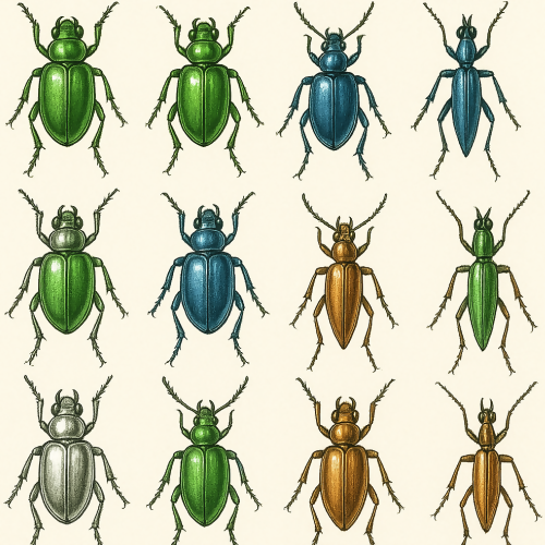 Animal and Wildlife - Chrome Beetles And Metallic Insects - Pattern - Digital File Digital My Custom Designs PDF
