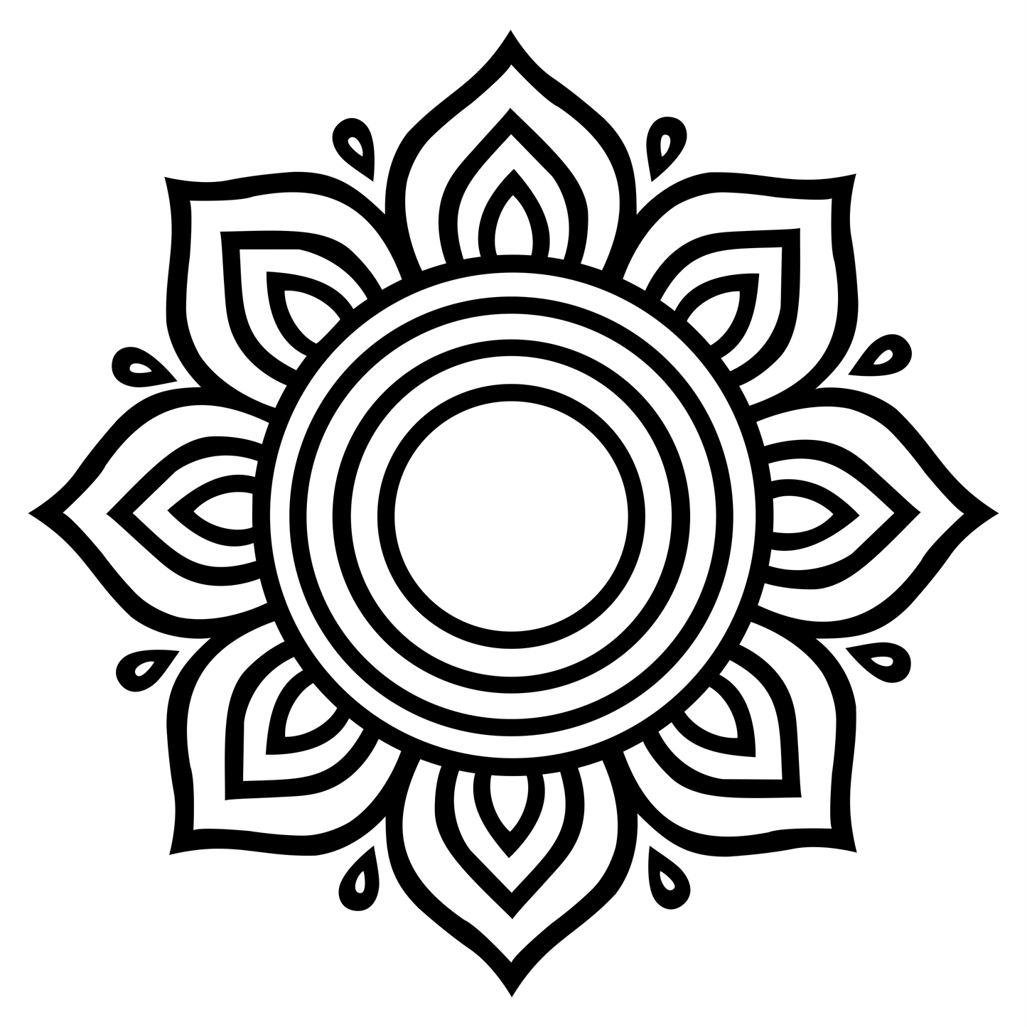 Mindfulness Mandala - Digital File - XCS Friendly Digital My Custom Designs PNG