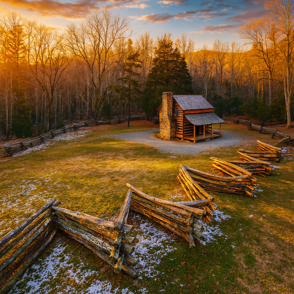 John Oliver Cabin - Great Smoky Mountains National Park - Tennessee United States - Rendered - Digital File Digital My Custom Designs PDF