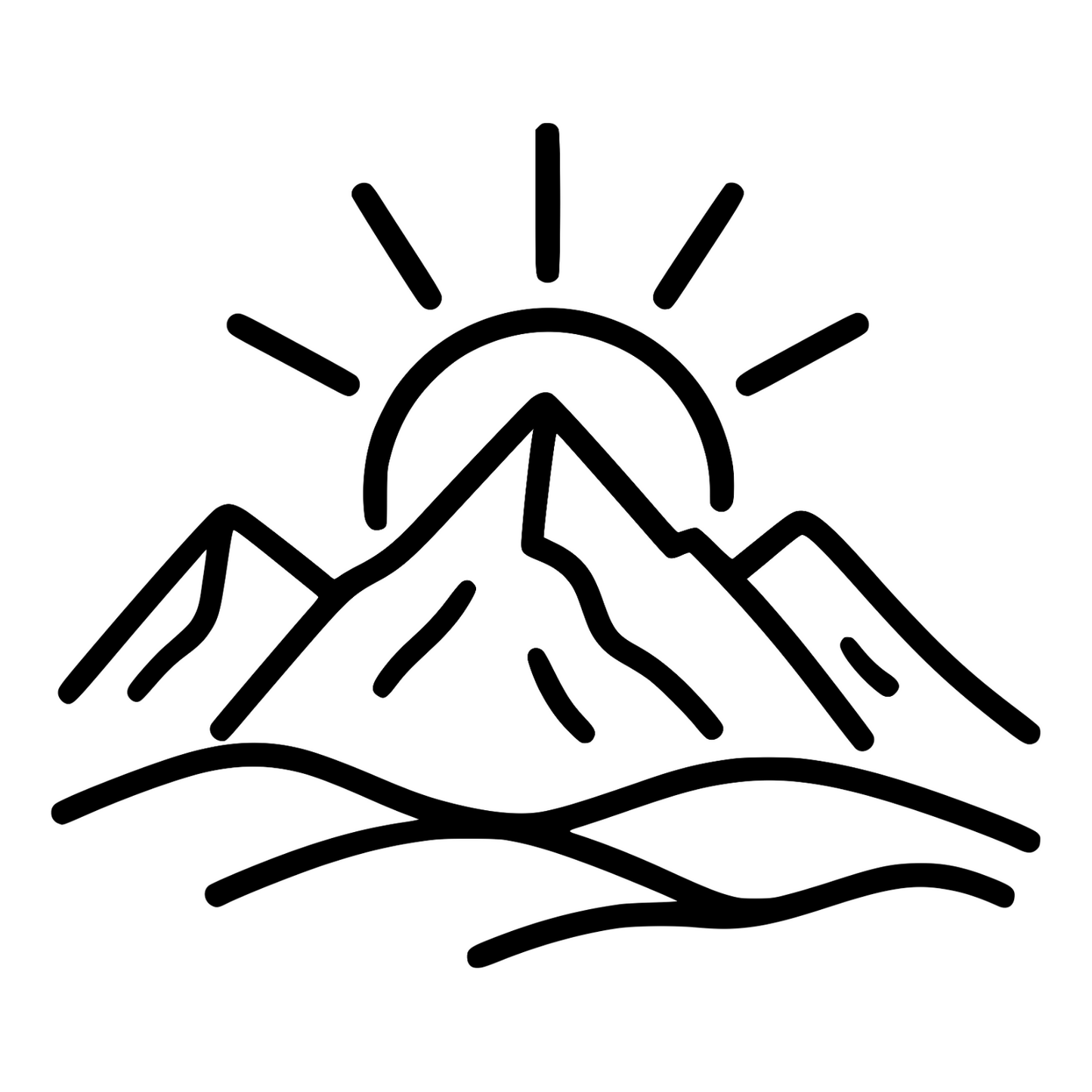 Sunset Over Mountains - Digital File - XCS Friendly Digital My Custom Designs PNG