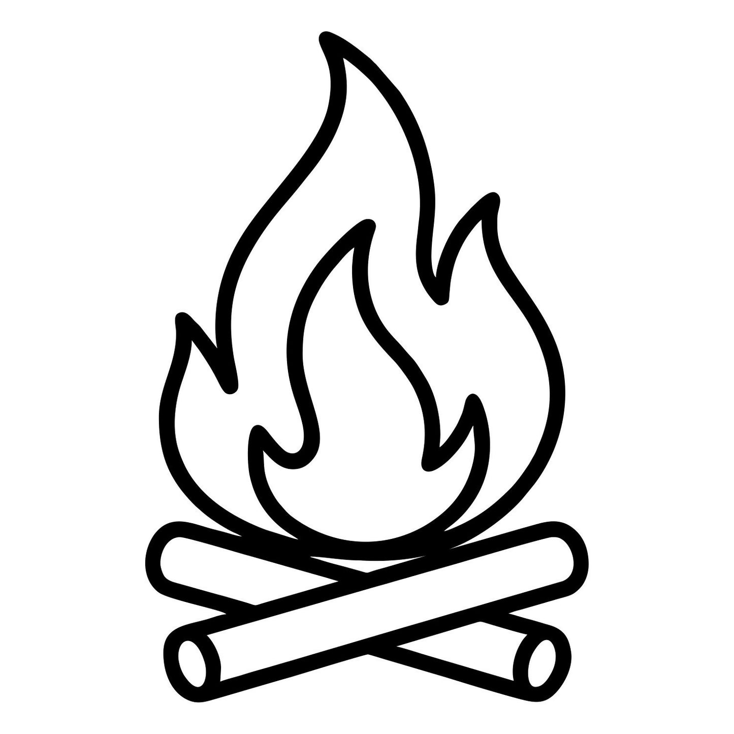 Bonfire Outline Sketch - Digital File - XCS Friendly Digital My Custom Designs PNG
