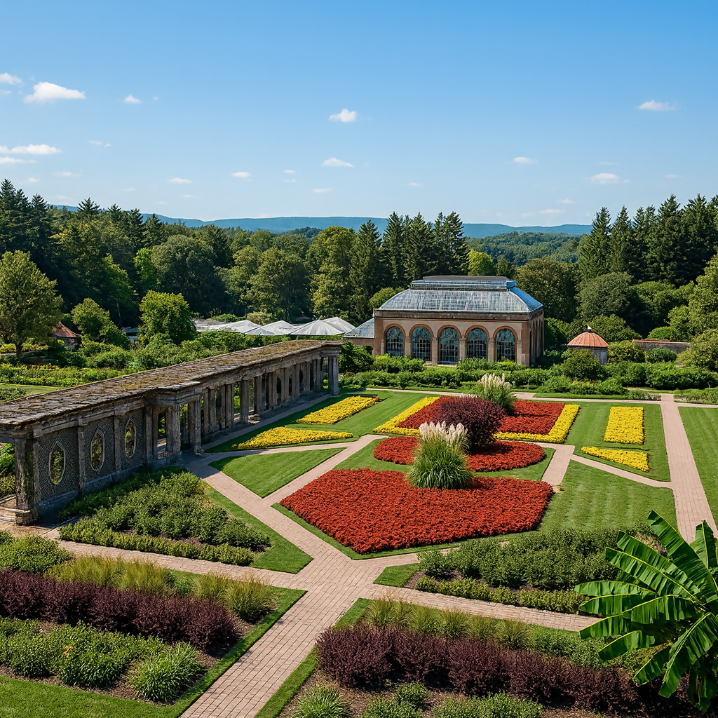 Walled Garden and Conservatory - Biltmore Estate (Asheville) - North Carolina United States - Rendered - Digital File