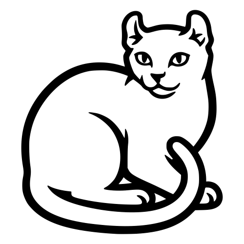 American Curl Cat - Vector Graphics - Digital File Digital My Custom Designs PDF