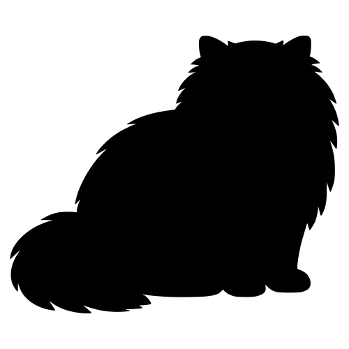 Persian Cat Silhouette - Digital File - XCS Friendly Digital My Custom Designs PDF