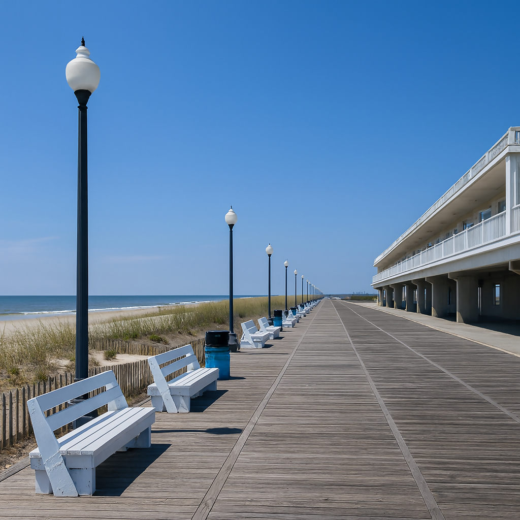 Coastal Boardwalk - Rehoboth Beach - Delaware United States - Rendered - Digital File Digital My Custom Designs PDF
