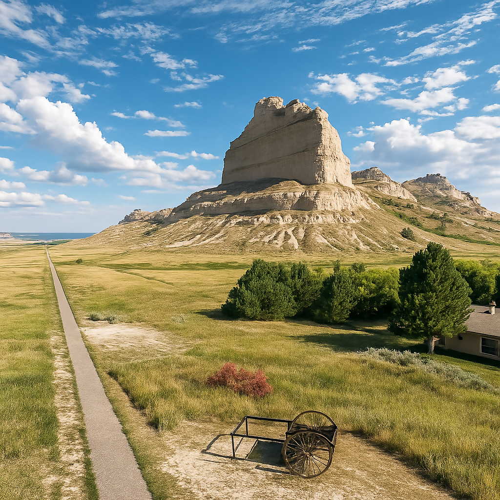 Scotts Bluff National Monument - Nebraska United States - Rendered - Digital File Digital My Custom Designs PDF