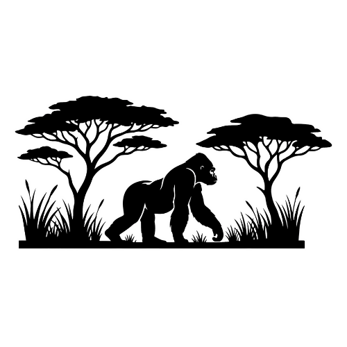 Nomad Gorilla - Wall / Home Decor - Digital File Digital My Custom Designs ZIP File