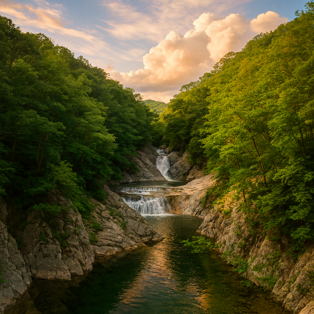 Lace Falls - Natural Bridge State Park - Virginia United States - Rendered - Digital File Digital My Custom Designs PDF