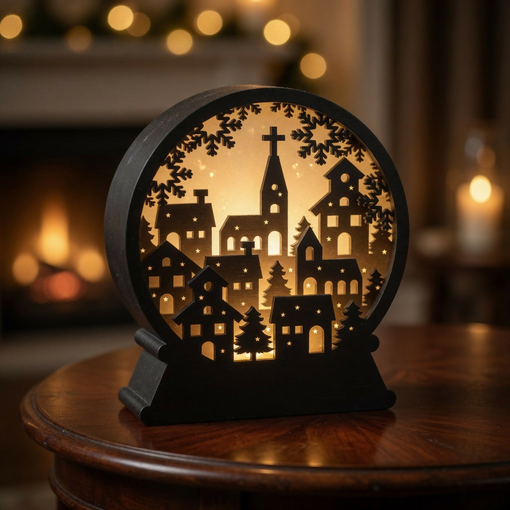 Layered Lightbox - Snow globe - Scenic - Digital File Digital My Custom Designs